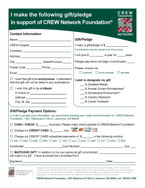 CREW Network Foundation Donation Form