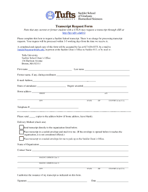 Transcript Request Form