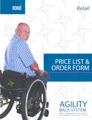 AGILITY Back System Order Form