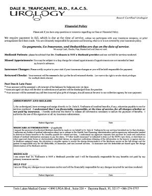 Financial Policy and Authorization Form