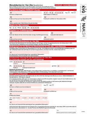 Monatskarten im 12er-Abo Bestellschein