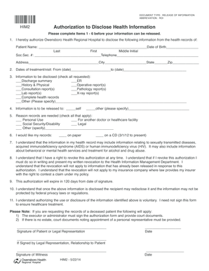 Release of Information Form
