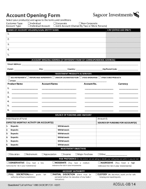 Sagicor Account Opening Form