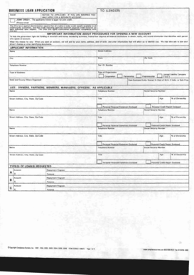 Business Loan Application Form