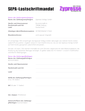 SEPA-Lastschriftmandat