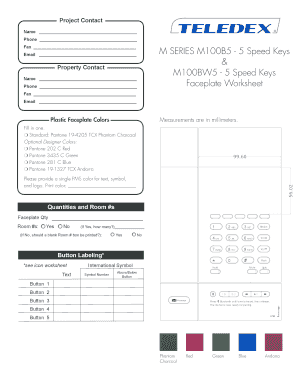 Faceplate Worksheet