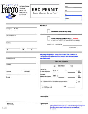 Erosion & Sediment Control Permit