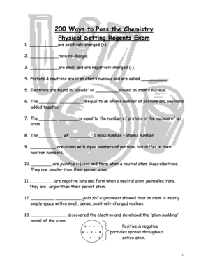 Chemistry Regents Exam Study Guide
