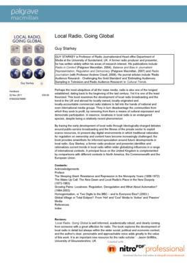 Order Form for Local Radio, Going Global