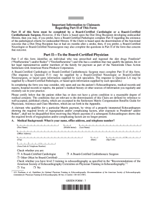 Diet Drug Claim Form