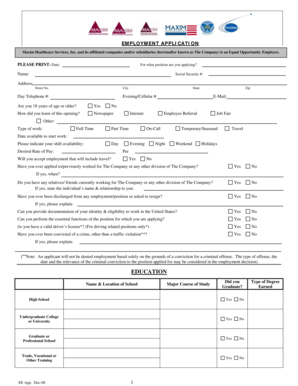 Employment Application Form