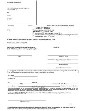 California Grant Deed