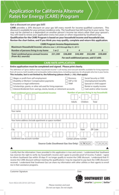 California CARE Program Application
