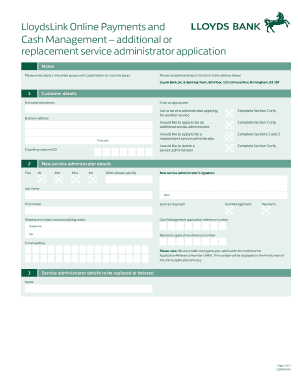 Lloyds Bank Service Administrator Application