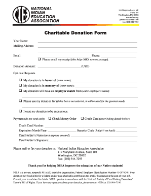 Charitable Donation Form