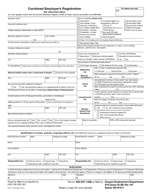 Oregon Combined Employer’s Registration