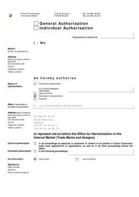 EU Trade Mark Authorization Form