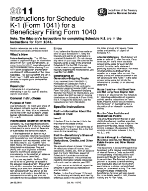 Instructions for Schedule K-1 (Form 1041)