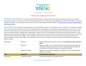 WBENC Certification Application