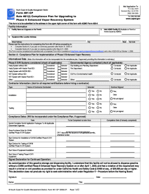 California AQMD Form 461-CP
