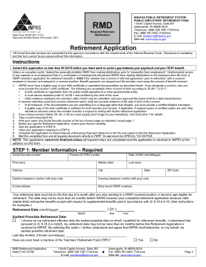 Indiana Public Retirement System Application