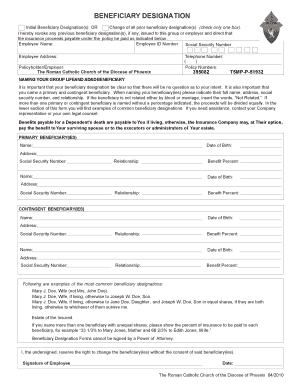 Beneficiary Designation Form