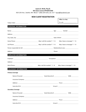 New Client Registration Form