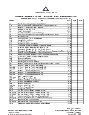 Al-Anon UK Order Form