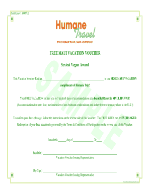 Free Maui Vacation Voucher