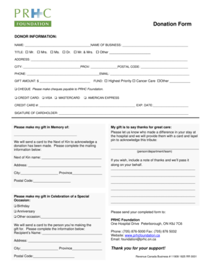 Donation Form
