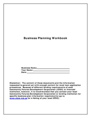 Business Planning Workbook