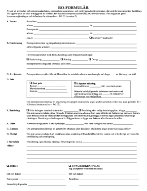 Swedish Repair and Renovation Contract