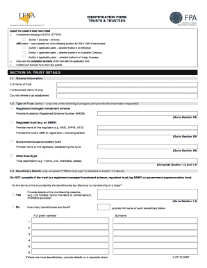 Trust Identification Form