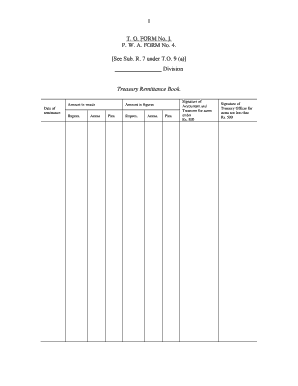 Treasury Remittance Book Form