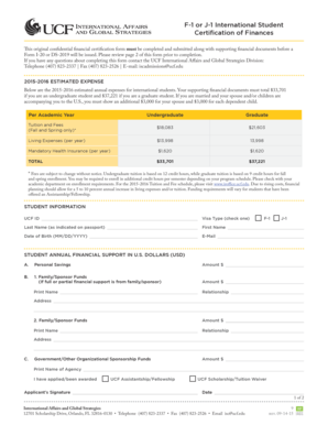 Certificate of Finances - UCF International Affairs and Global - international ucf