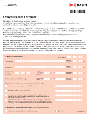 Fahrgastrechte-Formular