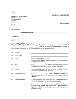 Hong Kong Government Property Lease Agreement