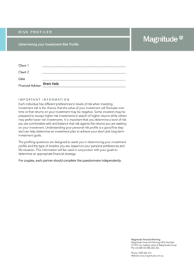 Investment Risk Profile Questionnaire