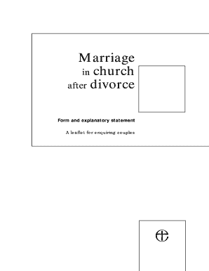 Church of England Marriage After Divorce Application
