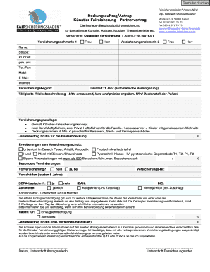 Antrag zur Künstler-Fairsicherung