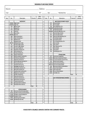 Insignia Purchase Order