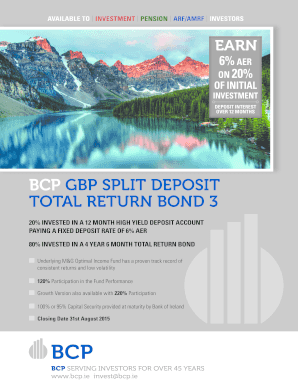 BCP GBP Split Deposit Total Return Bond 3