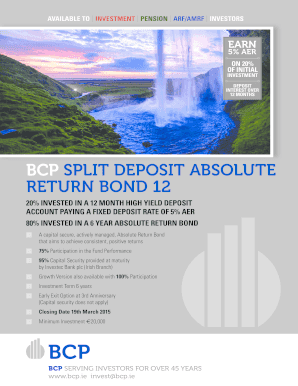 BCP Split Deposit Absolute Return Bond 12