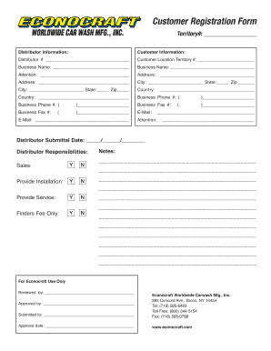 Customer Registration Form