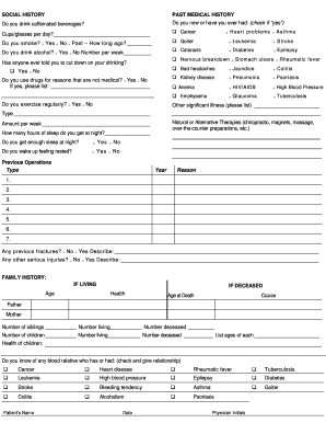 Medical History Form