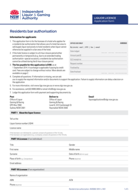 Liquor Licence Application Form