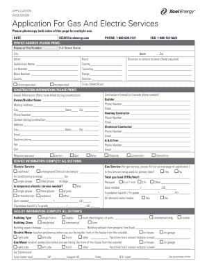Wisconsin Gas and Electric Services Application