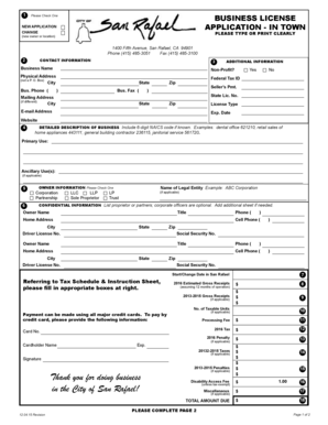 California Business License Application
