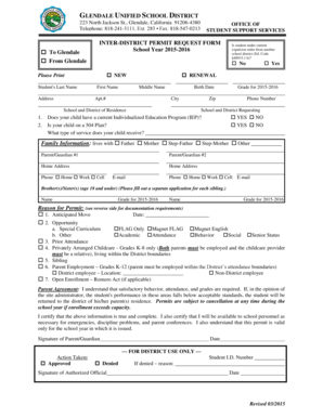 Inter-District Permit Request Form