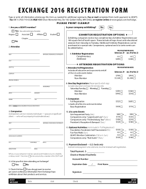 Exchange 2016 Registration Form